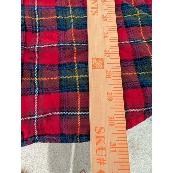 Croft & Barrow Flannel Plaid Shirt Mens Size Large Red Long Sleeve Button Down - Picture 11 of 11